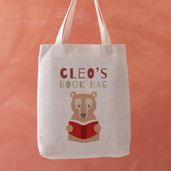 Personalised Bear Book Bag, 2 of 3