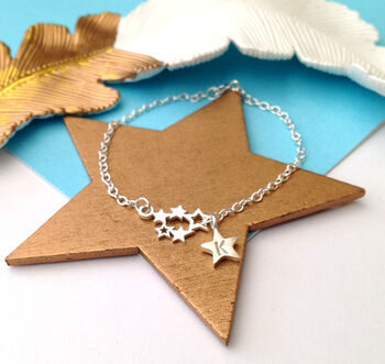 Personalised Initial Sterling Silver Magic Star Bracelet, 7 of 12