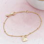 Personalised Heart Charm Bracelet Gold Plated Vermeil, thumbnail 2 of 5