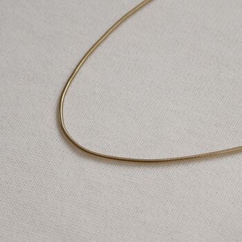 18 K Gold Plated Snake Chain Necklace, 3 of 5