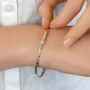 Sterling Silver Organic Blue Opal And Pearl Bangle, thumbnail 1 of 8