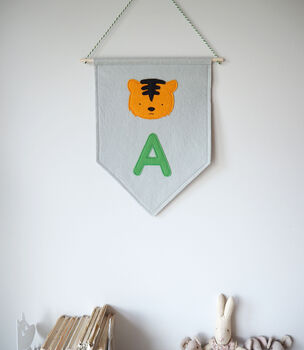 Personalised Tiger Pennant Flag, 2 of 6