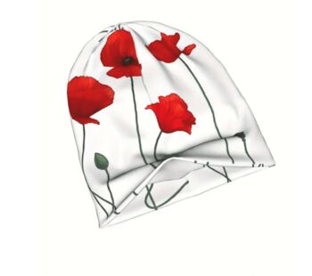 Soft Chemo Headwear Beanie Hat Bandana Various Poppy, 2 of 10