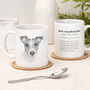 Funny Jack Russell Terrier Dog Illustration Mug, thumbnail 1 of 7