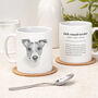 Funny Jack Russell Terrier Dog Illustration Mug, thumbnail 1 of 6