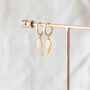 Gold Plated Wing Huggie Earrings, thumbnail 6 of 11