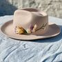 Hand Embroidered Floral Wool Fedora, thumbnail 4 of 12