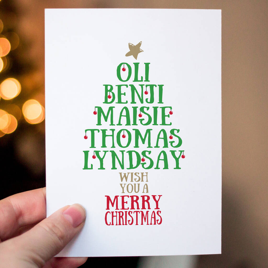 Pack Of Personalised Christmas Cards By Lunella Stationery & Home
