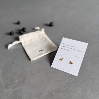 Wolf Sterling Silver Earrings, 5 of 10