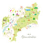 Map Of Gloucestershire, thumbnail 6 of 8