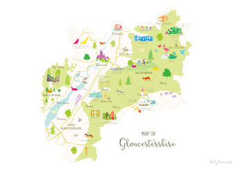 Map Of Gloucestershire, 6 of 8