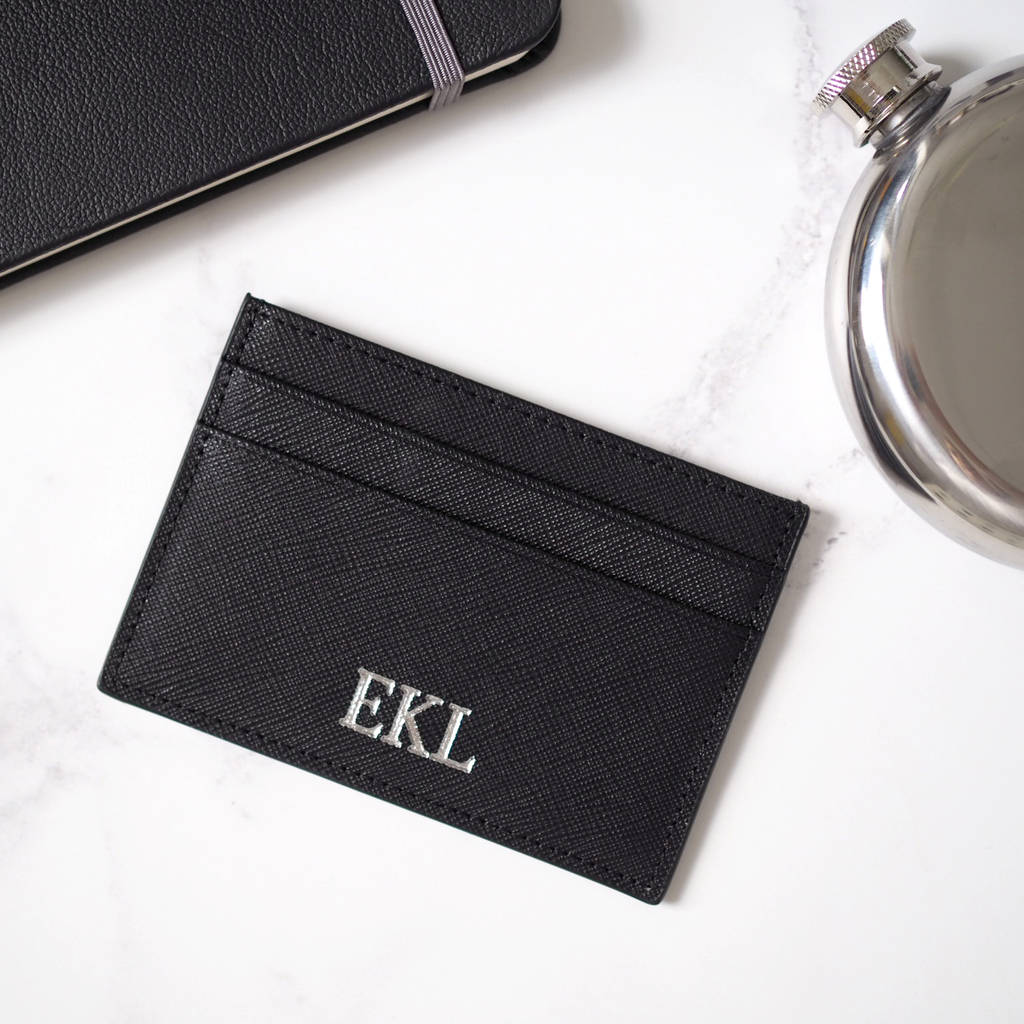 Luxury Leather Black Card Holder By Magic + Monroe