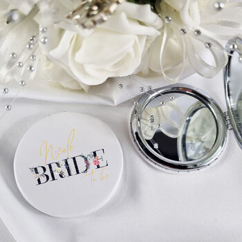 Bride To Be Personalised Pocket Mirror, 4 of 7