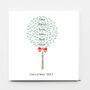 Christmas Tree Family Greeting Card, thumbnail 1 of 3