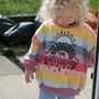 We Weathered The Storm Rainbow Kids Oversized Jumper, thumbnail 1 of 1