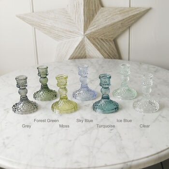 Winter Forest Coloured Glass Candlestick, 2 of 4