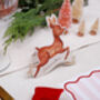 Christmas Place Card With Reindeer Design, thumbnail 1 of 4