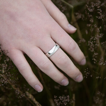 Personalised Mountain Landscape Skyline Ring, 10 of 10