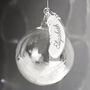 Personalised Christmas Memorial Glass Bauble, thumbnail 1 of 3