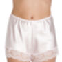 Lace French Knicker In Pale Pink Satin, thumbnail 1 of 3