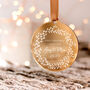 Our First Christmas Together Couples Gold Bauble, thumbnail 4 of 6