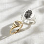 Personalised Engraved Fingerprint Signet Ring, thumbnail 3 of 6