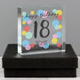 Birthday Confetti Personalised Crystal Token, thumbnail 2 of 6
