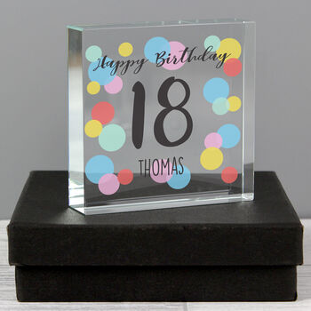 Birthday Confetti Personalised Crystal Token, 2 of 6
