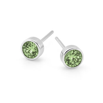 Sterling Silver August Birthstone Stud Earrings – 7mm, 4 of 5