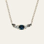 Elegant Topaz Cluster Silver Necklace Zaria, thumbnail 2 of 3