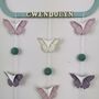 Nursery Mobile Wall Decor Pink,Cream,Mint Butterfly, thumbnail 4 of 12