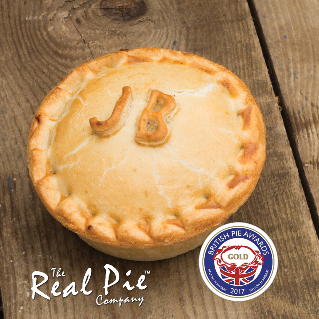personalised pies pack of four by the real pie company
