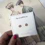 Roses Sterling Silver Stud Earrings On Bespoke Card, thumbnail 3 of 12