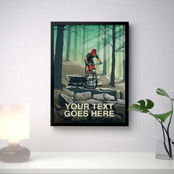 Personalised Mountain Bike Forest Poster, 2 of 6