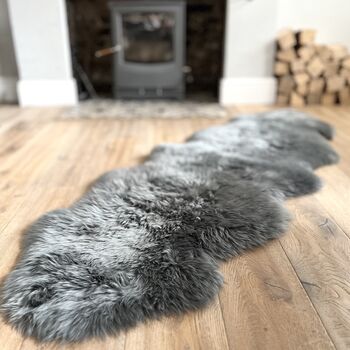 Double Sheepskin Rug In Various Colours, 4 of 4