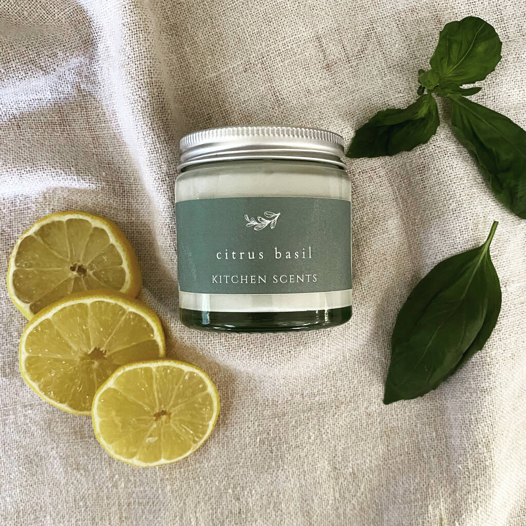 Citrus Basil Soy Candle By Kitchen Scents