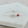 Sterling Silver Name And Birthstone Bracelet, thumbnail 6 of 10