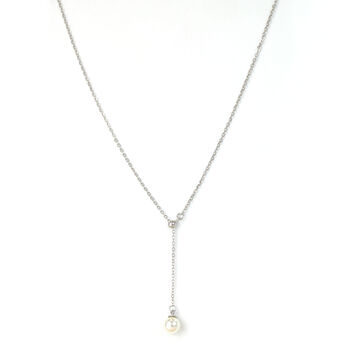 Simple Pearl Pendant Necklace, 2 of 5