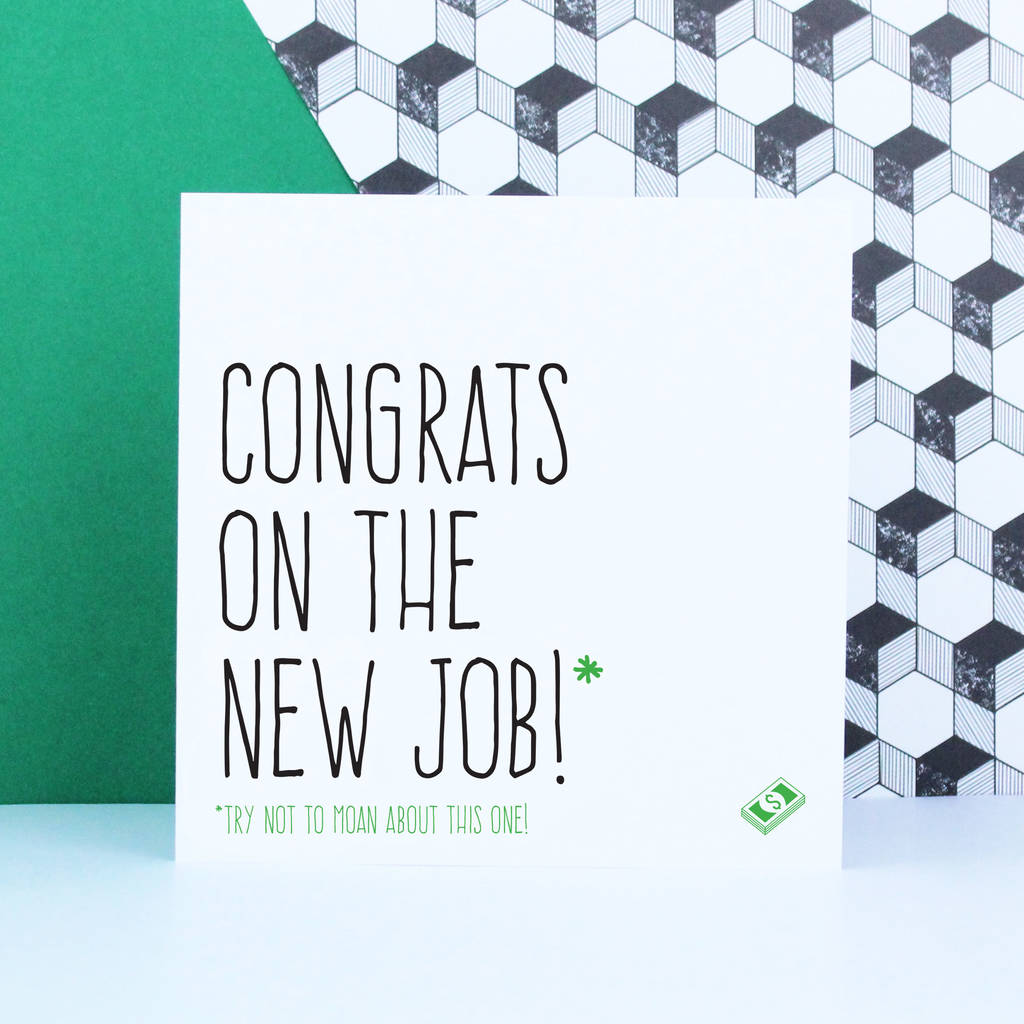  congrats On The New Job Card By Purple Tree Designs 