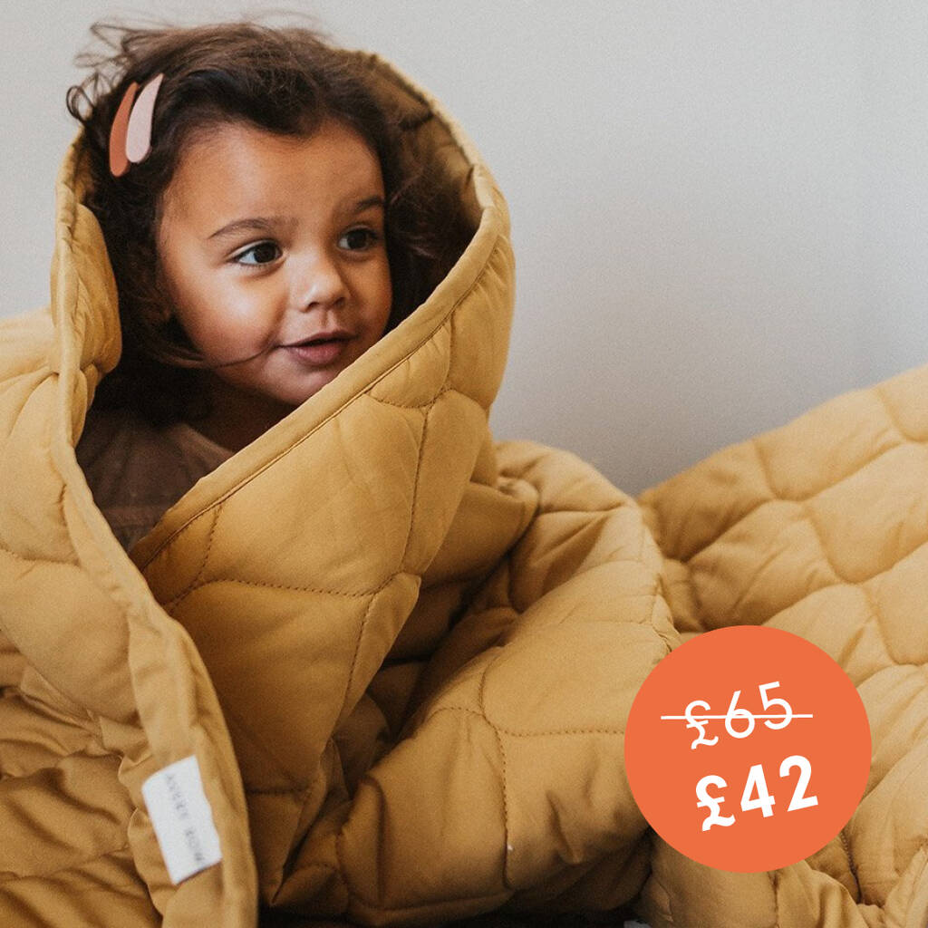 Organic Cotton Quilt Mustard By Avery Row