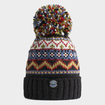 Simon Wilson Fairisle Knit Reflective Superbobble Hat, 2 of 3