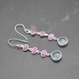 Ruby, Blue Topaz Dangle Earrings, thumbnail 6 of 8