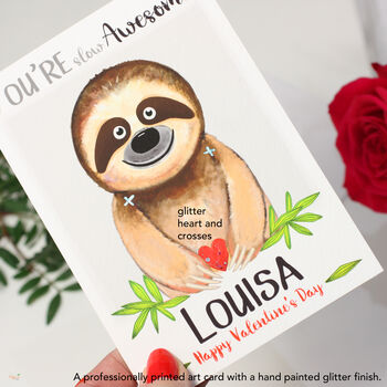 Personalised 'You're Awesome' Sloth Card, 6 of 8
