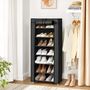 Seven Tier Shoe Rack Storage Cabinet With Fabric Cover, thumbnail 3 of 12