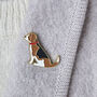 Beagle Christmas Dog Pin, thumbnail 3 of 3