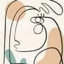 ‘Femme’ Boho Line Drawing Face Print, thumbnail 6 of 8