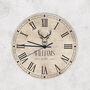 Vintage Inspired Stag Personalised Kitchen Clock, thumbnail 4 of 5