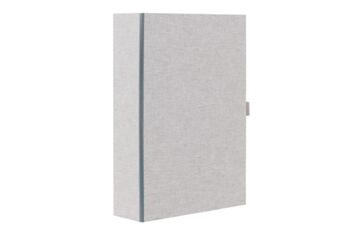 Fabric Box File In Grey, 7 of 8