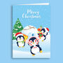 Penguins Christmas 3D Pop Up Card, thumbnail 3 of 4