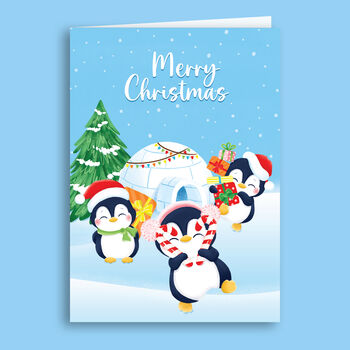 Penguins Christmas 3D Pop Up Card, 3 of 4